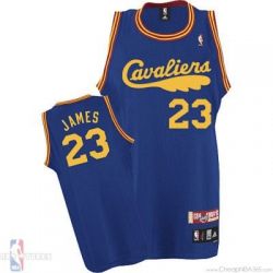 Cheap LeBron James Cavaliers Jersey #23 Throwback Blue From China