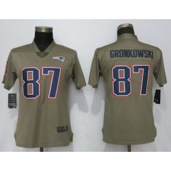 Cheap Rob Gronkowski Patriots Women Jersey From China White&Pink Vapor Untouchable Limited #87