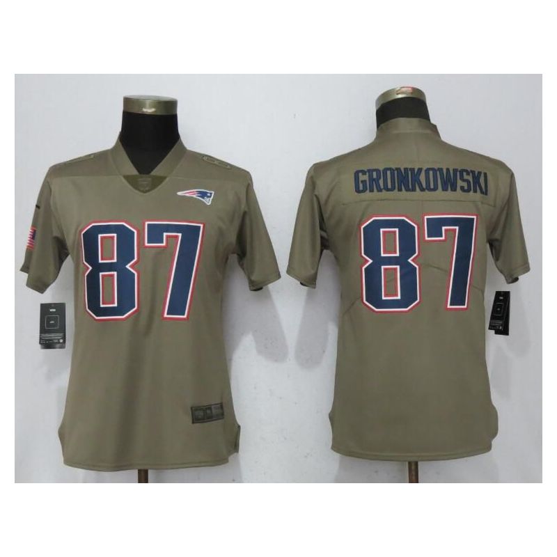 Cheap Rob Gronkowski Patriots Women Jersey From China White&Pink Vapor Untouchable Limited #87