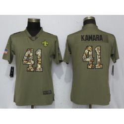 Cheap Alvin Kamara Saints Women Jersey From China Pink Camouflage Font with Love Heart #41