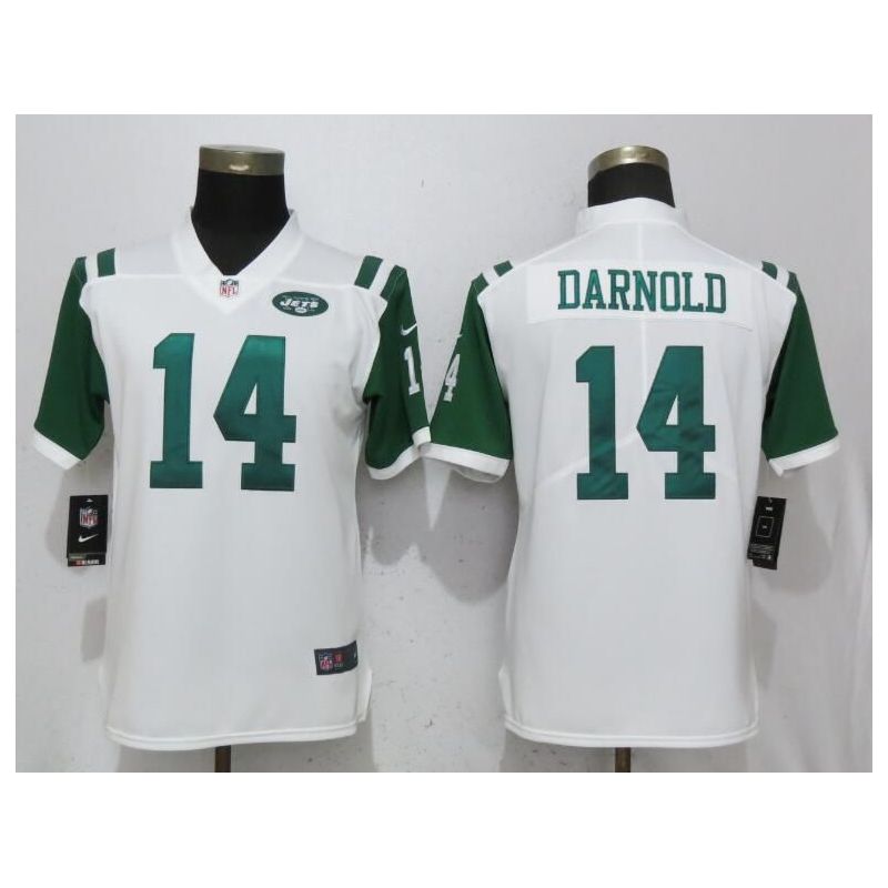 Cheap Sam Darnold Jets Women Jersey From China Pink Camouflage Font with Love Heart #14