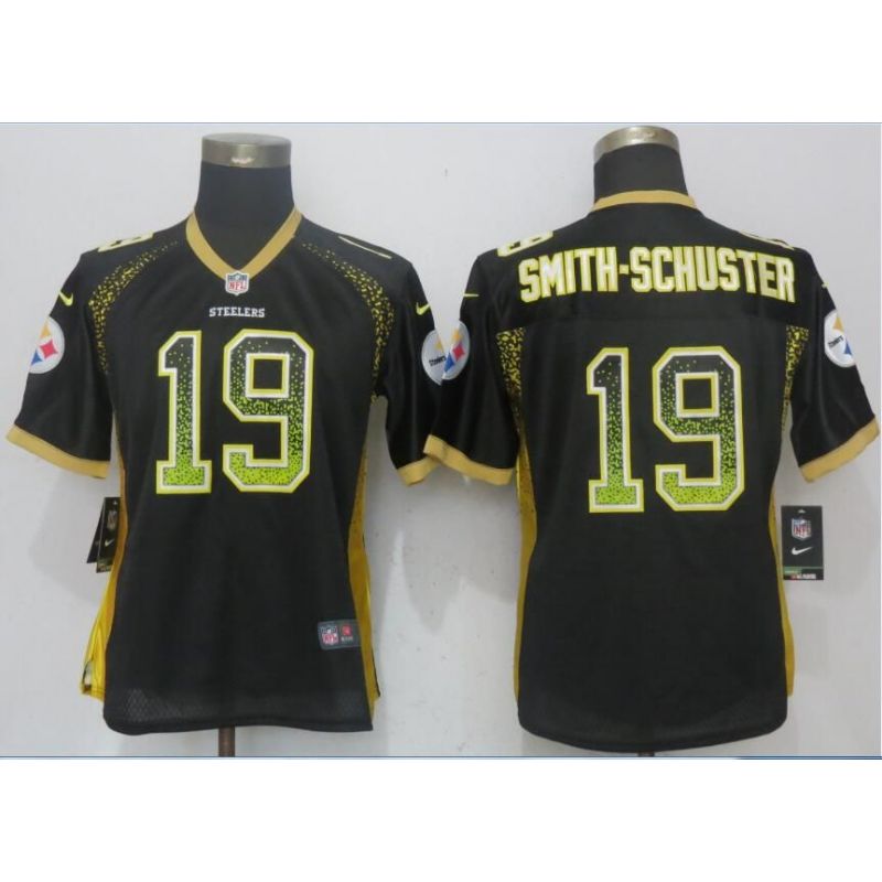 Cheap JuJu Smith-Schuster Steelers Women Jersey From China Pink Camouflage Font with Love Heart #19