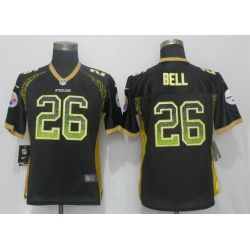 Cheap LeVeon Bell Steelers Women Jersey From China Pink Camouflage Font with Love Heart #26