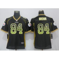 Cheap Antonio Brown Steelers Women Jersey From China Pink Camouflage Font with Love Heart #84