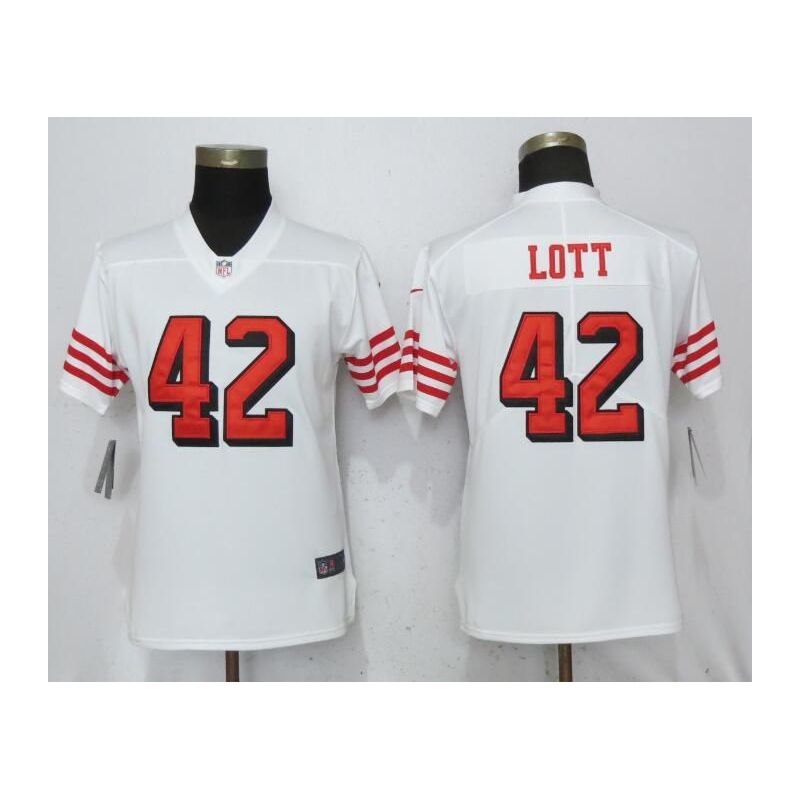 Cheap Ronnie Lott 49ers Women Jersey From China Red Drift Fashion I #42