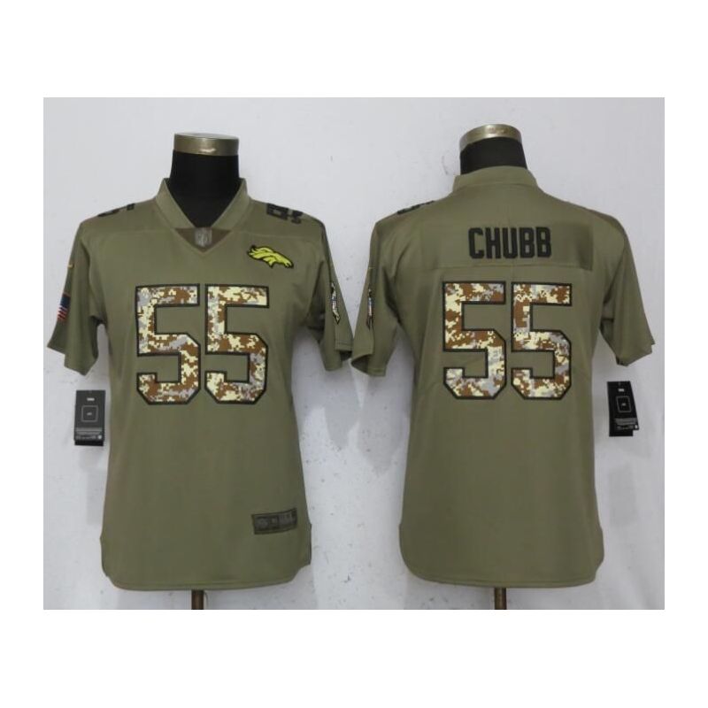 Cheap Bradley Chubb Denver Broncos Salute to Service Women Jersey From China #55