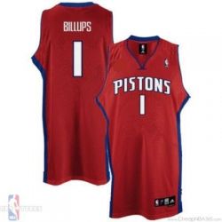 Cheap Chauncy Billups Pistons Jersey #1 Alternate Red From China