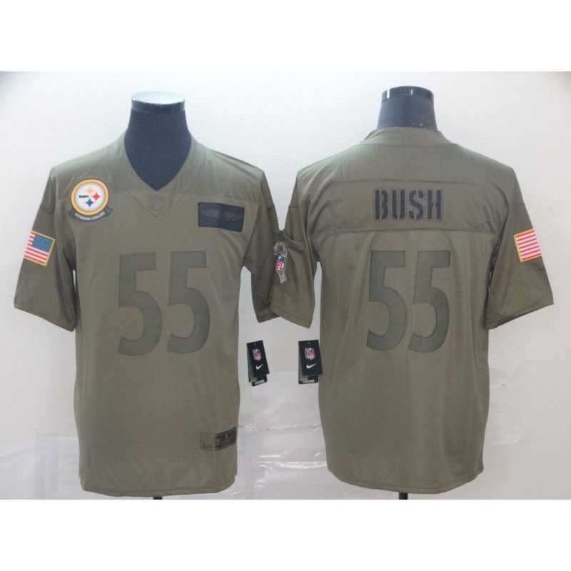 Cheap Devin Bush Steelers Jersey From China in Men Women Youth Size #55