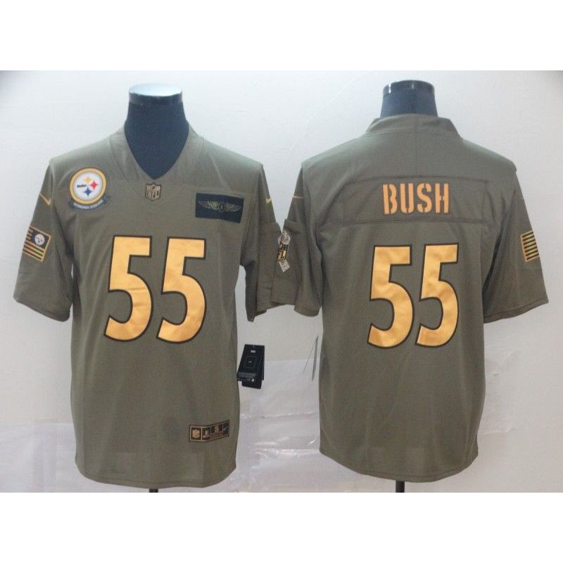 Cheap Devin Bush Steelers Jersey From China in Men Women Youth Size #55