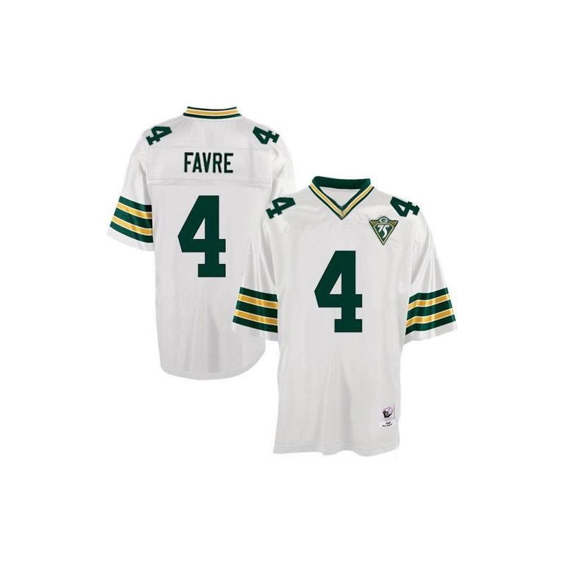 Cheap Brett Favre Packers Jersey #4 white Throwback From China