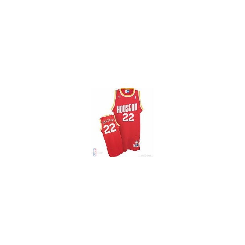 Cheap Clyde Drexler Rockets Jersey #22 Throwback Road Red From China