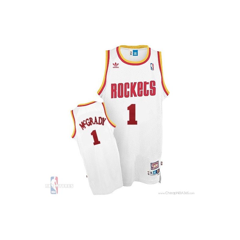 Cheap Tracy Mcgrady Rockets Jersey #1 Throwback Home White From China