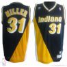 Cheap Reggie Miller Indiana Pacers Jersey #31 Throwback Dark Blue and Yellow