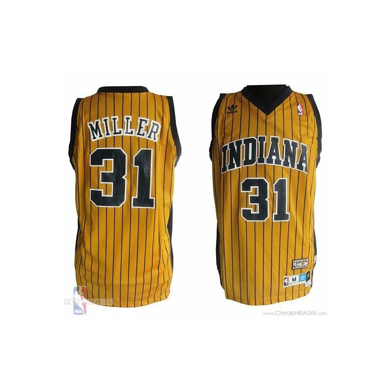 Cheap Reggie Miller Indiana Pacers Jersey #31 Throwback Yellow From China