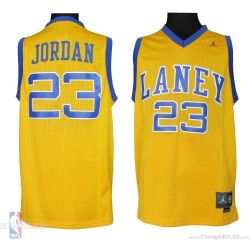 Cheap Michael Jordan Laney High School Jersey #23 Yellow From China