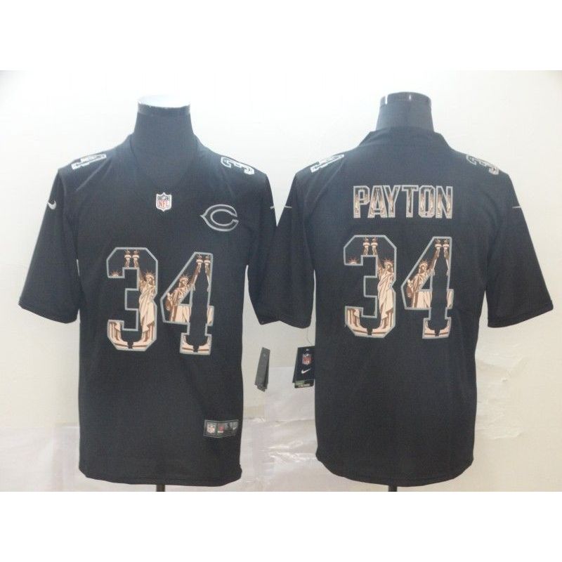 Cheap Walter Payton Bears Jersey #34 Navy Throwback with Bear Patch From China