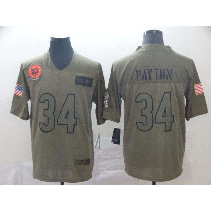 Cheap Walter Payton Bears Jersey #34 Navy Throwback with Bear Patch From China