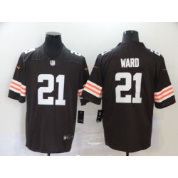 Cheap Denzel Ward Browns Jersey From China Brown Color Rush in Men Women Youth Size #21