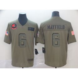 Cheap Baker Mayfield Browns Jersey From China Salute To Service #6