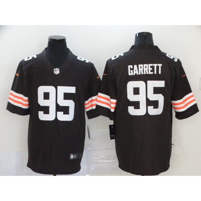 Cheap Myles Garrett Browns Jersey From China 2017 draft Brown/White/Olive #95