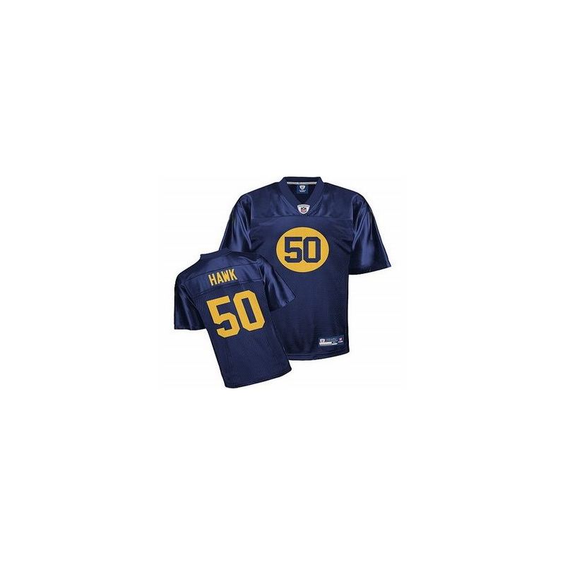 Cheap A J Hawk Packers Jersey #50 Blue From China