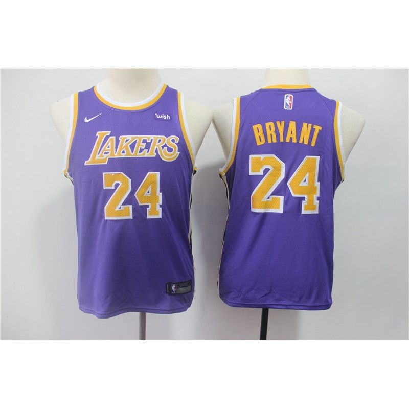 Cheap Kobe Bryant Lakers Youth Jersey #24 Home From China