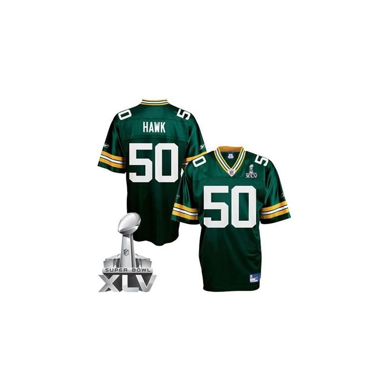 Cheap A J Hawk Packers Jersey #50 Green 2011 Super Bowl XLV From China