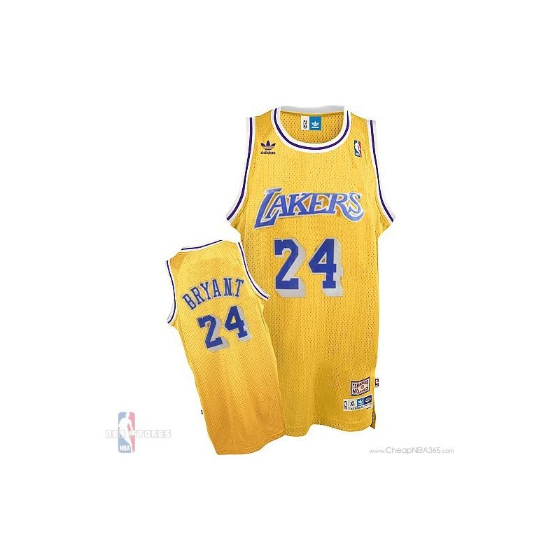 Cheap Kobe Bryant Lakers Jersey #24 Yellow Blue Number From China