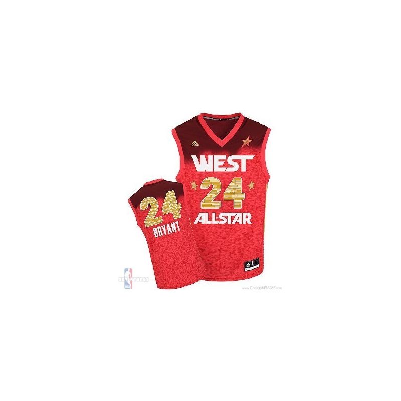 Cheap Kobe Bryant Lakers Jersey #24 Red 2013 All Star From China