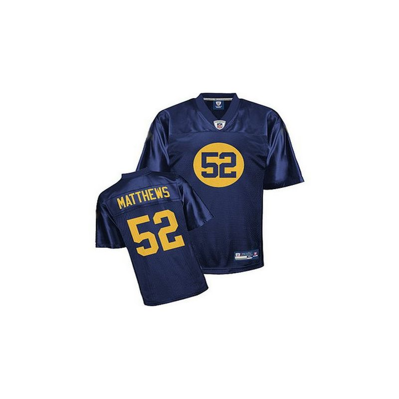 Cheap Clay Matthews Packers Jersey #52 Blue From China