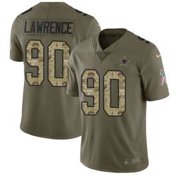 Cheap Demarcus Lawrence Cowboys Jersey From China Olive Salute To Service #90