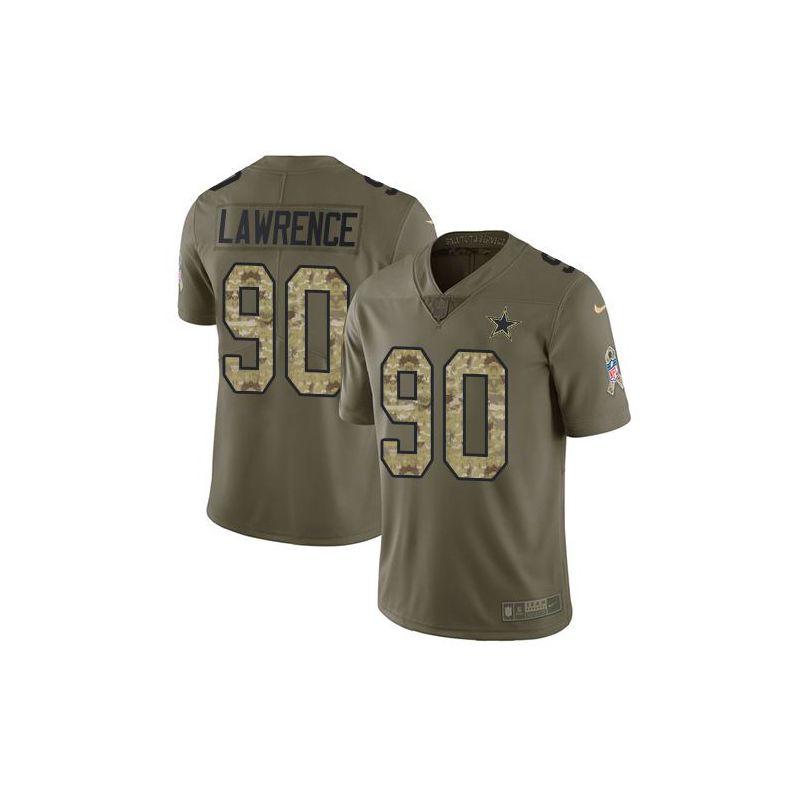 Cheap Demarcus Lawrence Cowboys Jersey From China Olive Salute To Service #90