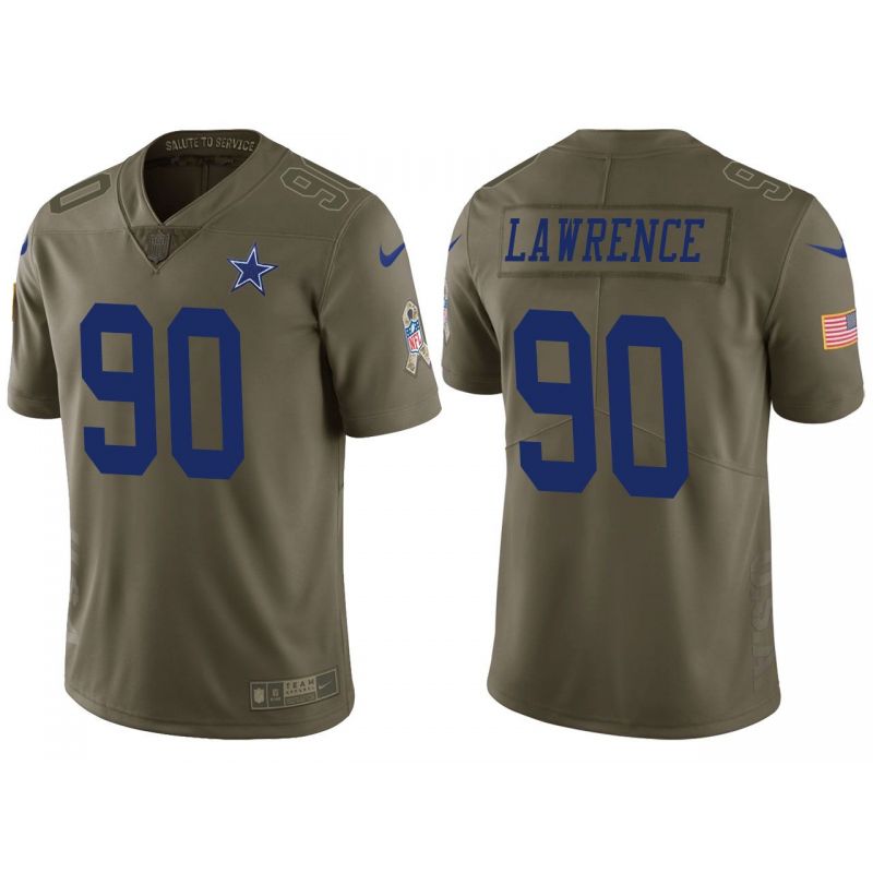 Cheap Demarcus Lawrence Cowboys Jersey From China Olive Salute To Service #90