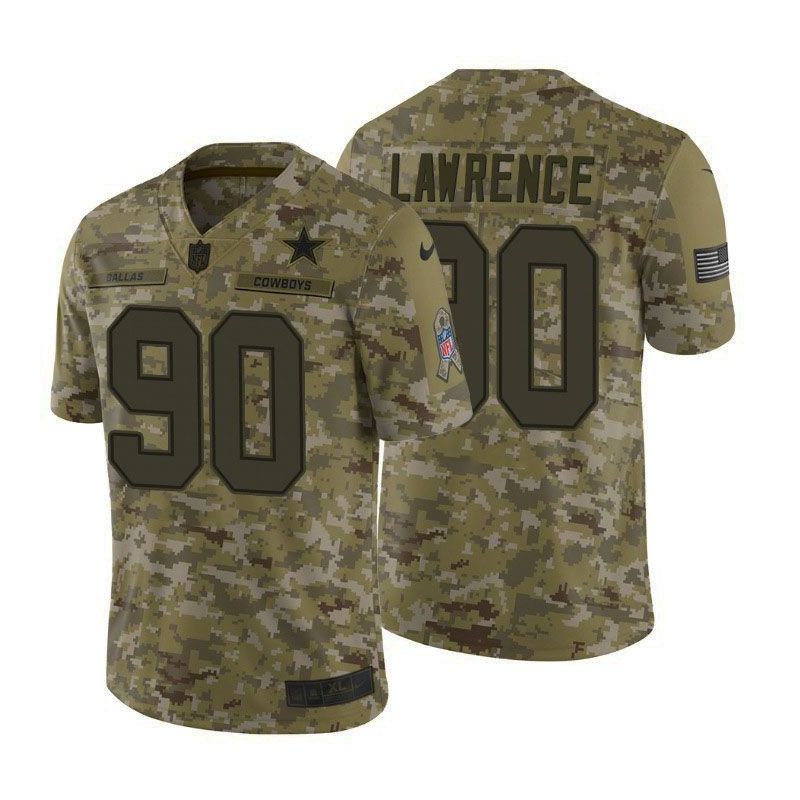 Cheap Demarcus Lawrence Cowboys Jersey From China Olive Salute To Service #90