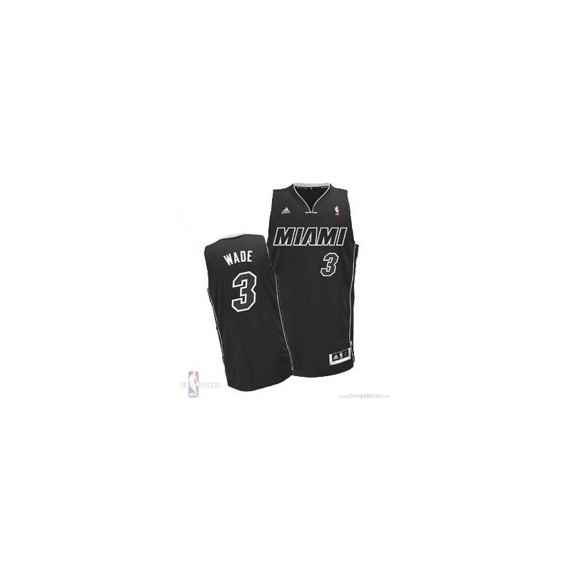 Cheap Dwyane Wade Heat Jersey #3 Black and White From China