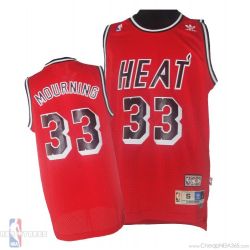 Cheap Alonzo Mourning Heat Jersey #33 Red From China