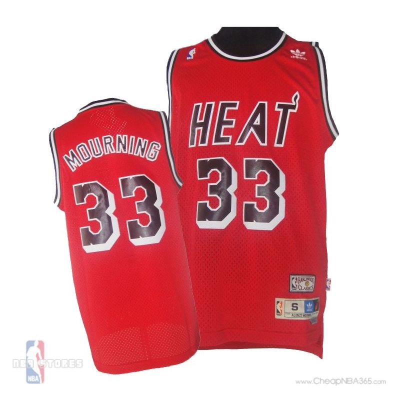 Cheap Alonzo Mourning Heat Jersey #33 Red From China