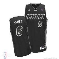 Cheap LeBron James Heat Jersey #6 Black From China