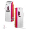 Cheap LeBron James Heat Jersey #6 White ABA Hardwood Classic From China