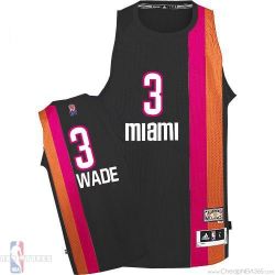 Cheap Dwyane Wade Heat Jersey #3 Black ABA Hardwood Classic From China