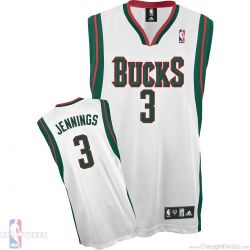 Cheap Brandon Jennings Milwaukee Bucks Jersey #3 Home From China