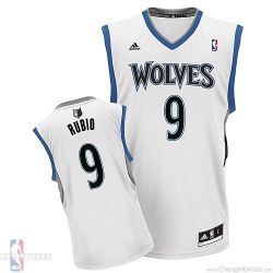 Cheap Ricky Rubio Timberwolves Jersey #9 Home White From China