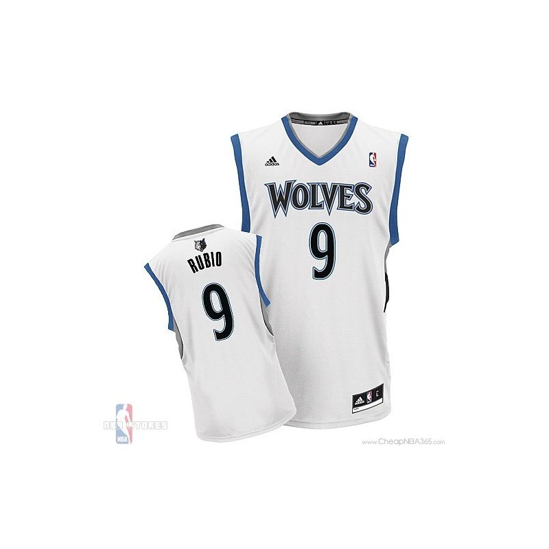 Cheap Ricky Rubio Timberwolves Jersey #9 Home White From China