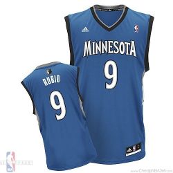 Cheap Ricky Rubio Timberwolves Jersey #9 Road Blue From China