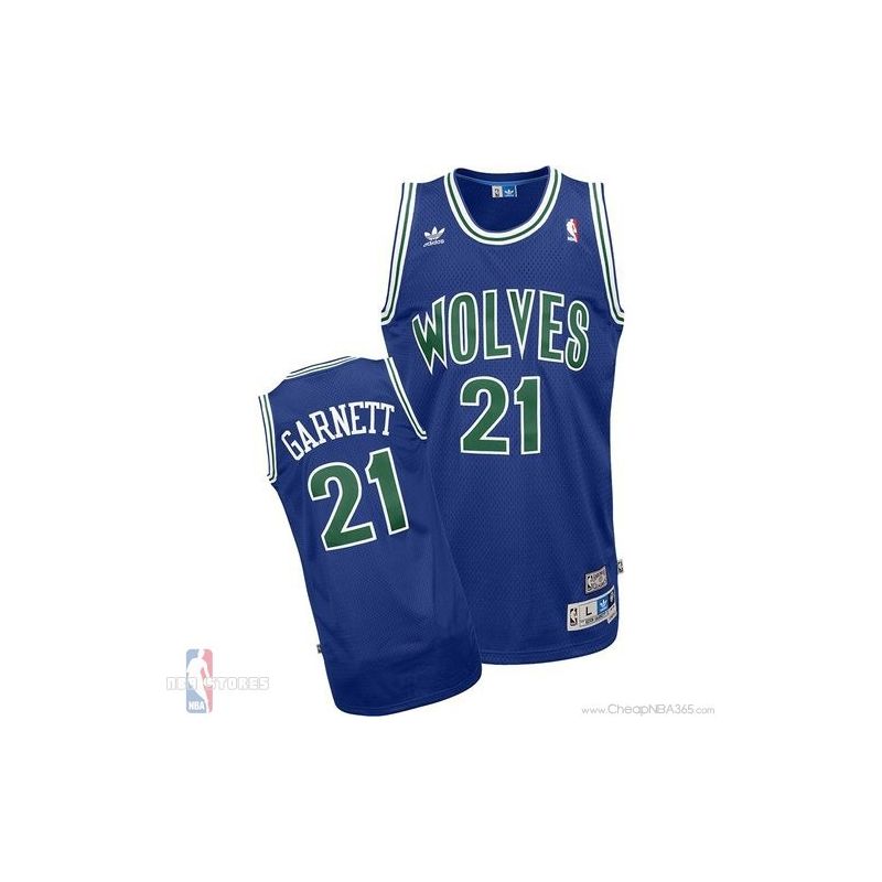 Cheap Kevin Garnett Timberwolves Jersey #21 Road Blue From China