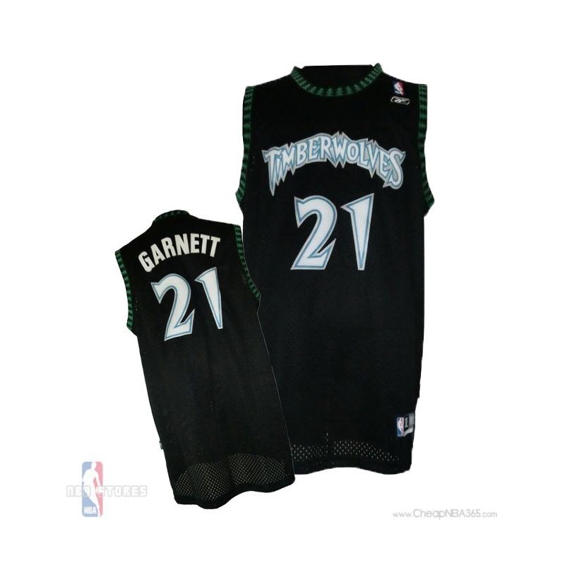 Cheap Kevin Garnett Timberwolves Jersey #21 Alternate Black China