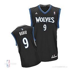 Cheap Ricky Rubio Timberwolves Jersey #9 Black From China