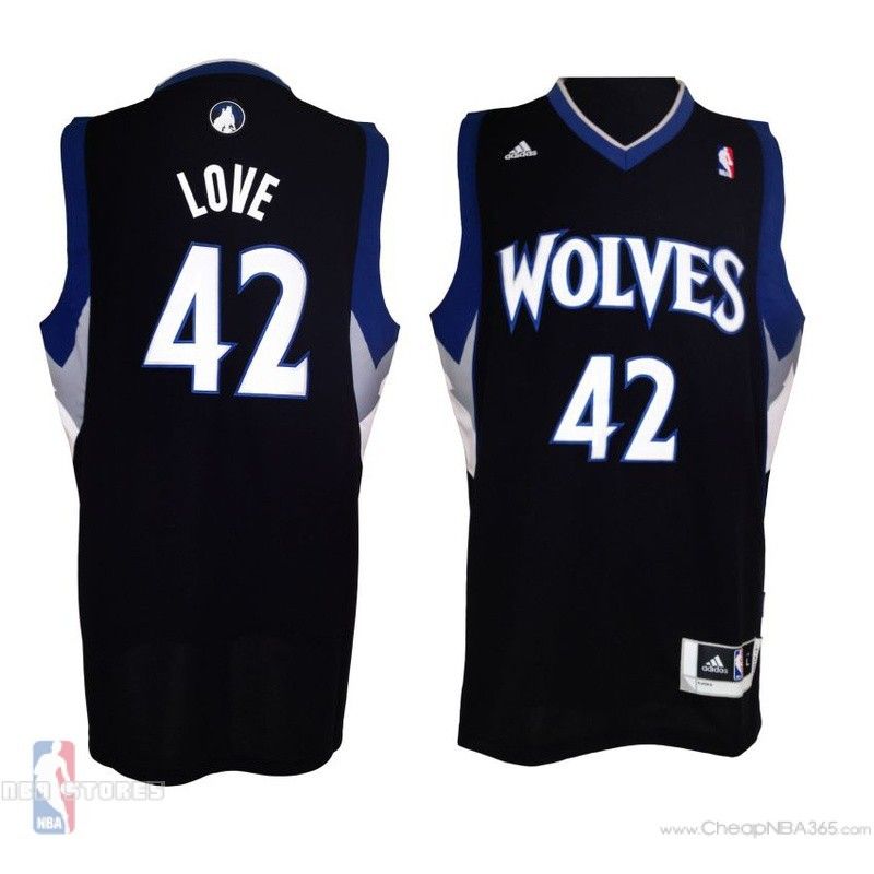 Cheap Kevin Love Timberwolves Jersey #42 Black From China