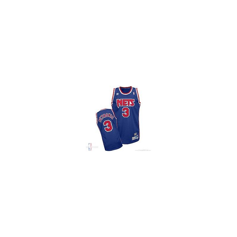 Cheap Drazen Petrovic Brooklyn Nets Jersey #3 Throwback Blue From China