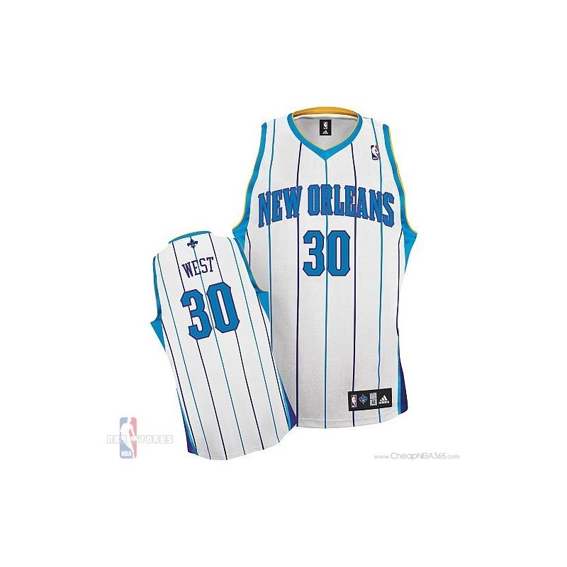 Cheap David West Hornets Jersey #30 Home White From China